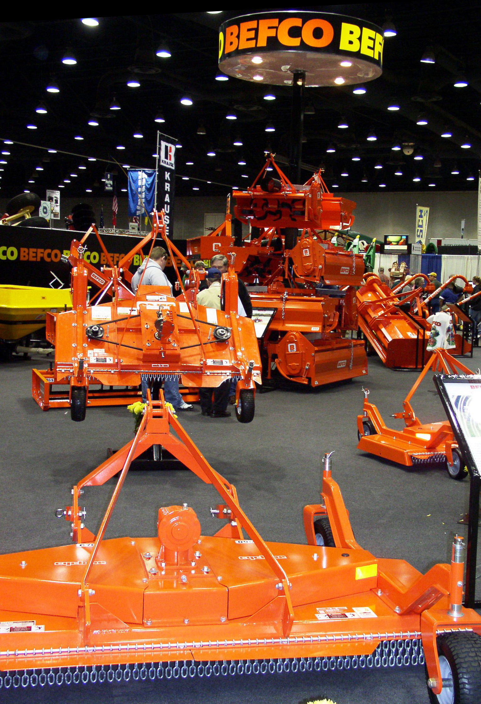 New farm equipment sparkles under the exhibition lights at the National Farm Machinery Show, which showcased equipment over an expansive 1.2 million square feet of space.