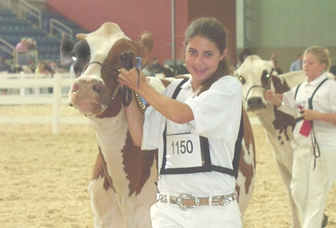 Emily with her Ayrshire.