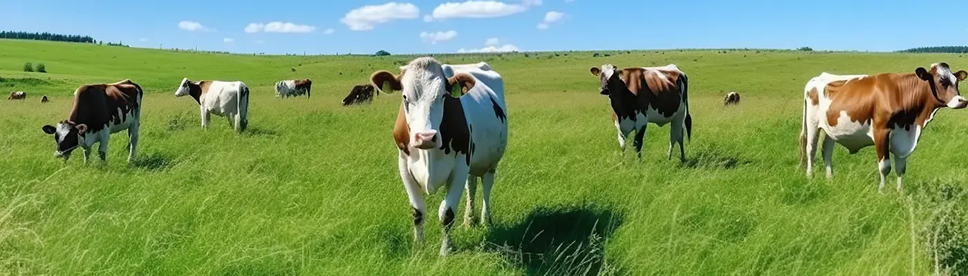 image of several cows on a grassy field